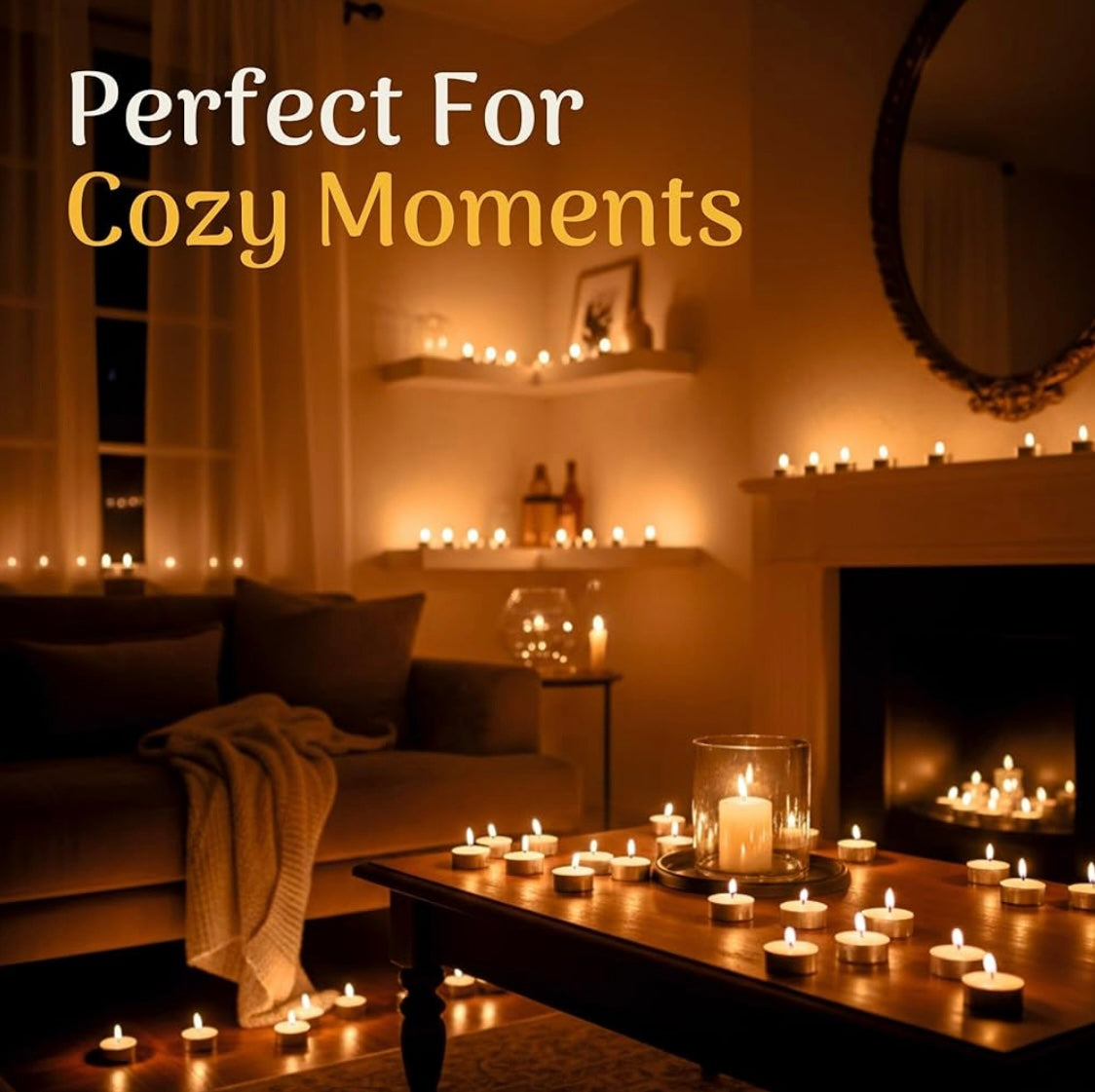 White Tealight Candles | Pack of 100 | Unscented Purified Wax Candles | Upto 3 Hour Burn Time | Smokeless & Dripless | Perfect for Diwali, Christmas, Celebration & Decoration