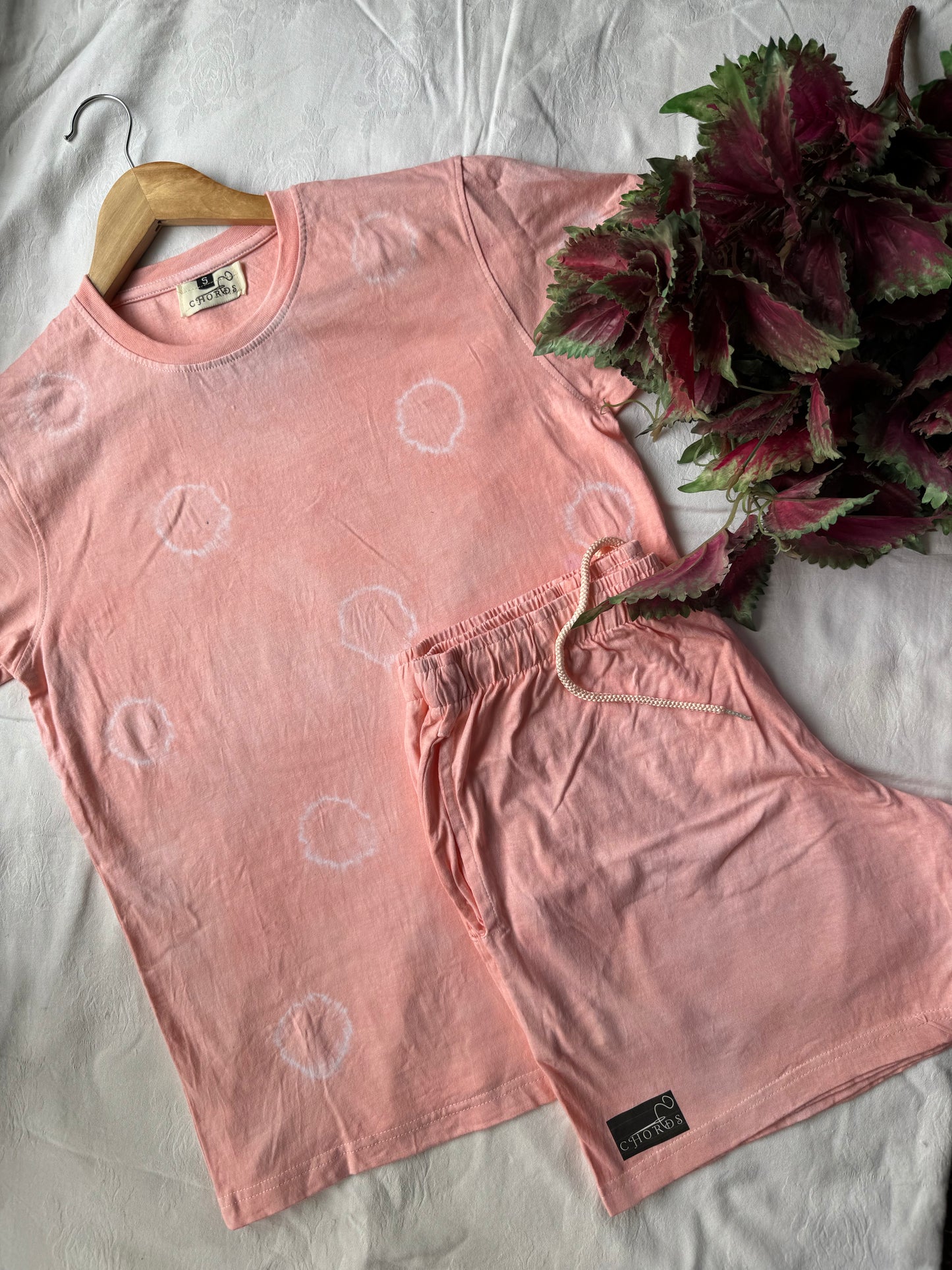Peach Bandhani Set